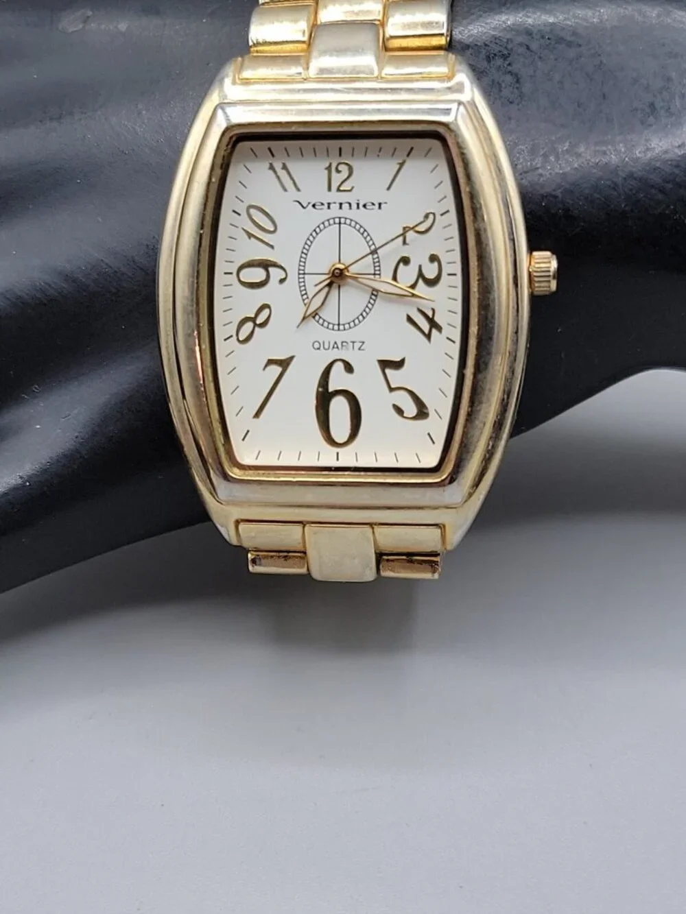 Vernier Gold Classic Tonneau Ladies Quartz Watch 7.5